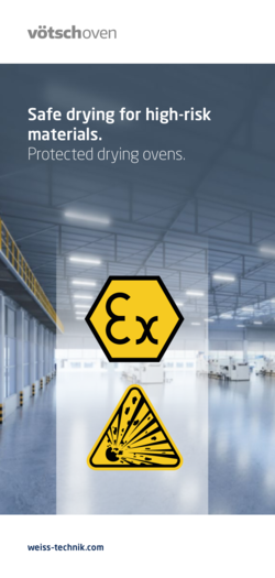 Safe drying for high-risk materials. Protected drying ovens.